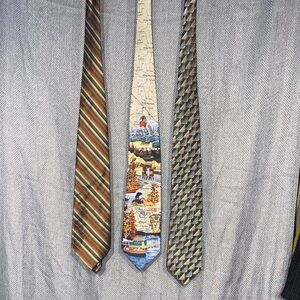 Elegant Men's Tie Collection - Striped, Scenic, Geometric